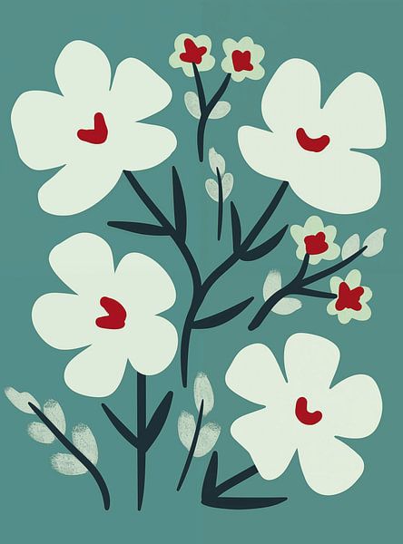 Blooming Dreams in A Minimalist Paradise by Color Square