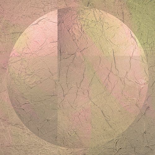 Modern Abstract in minimalisme. Beige en roze.