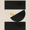 Gouden & Zwart Geometrische Art: Tijdloze Symmetrie van Kjubik