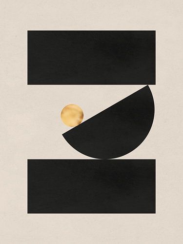 Gold & Schwarz Geometrische Kunst: Zeitlose Symmetrie