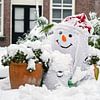 Bonhomme de neige joyeux sur Chi