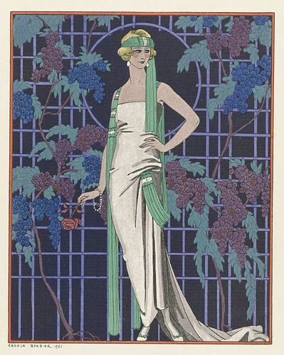 George Barbier - Deux heures du matin; Manteaux, de Worth (1923)