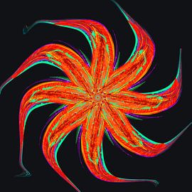 Abstract with a star-shaped pattern by Olafs Bildwelt