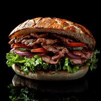 Porträt eines Döner-Sandwiches