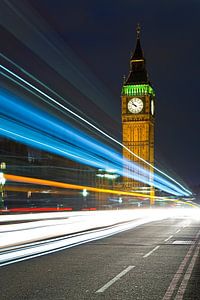 Streifen aus Licht am Big Ben 2/2 in London