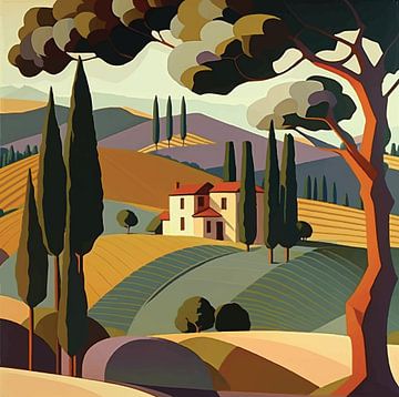 Toscana Landscape by Ariadna de Raadt-Goldberg