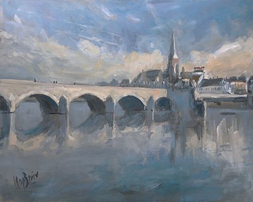 Winterlicht Sint Servaasbrug Maastricht van Nop Briex