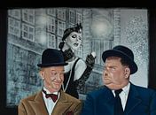 Laurel und Hardy Gemälde 2 von Paul Meijering Miniaturansicht