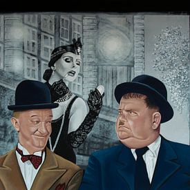 Laurel und Hardy Gemälde 2 von Paul Meijering