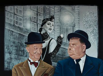 Laurel and Hardy Schilderij 2 van Paul Meijering