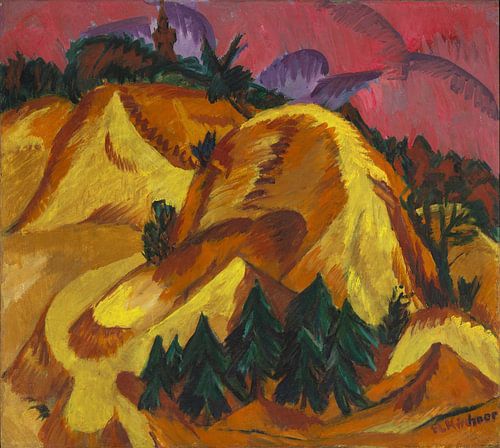 Zandheuvels in Grünau, Ernst Ludwig Kirchner Berlijn 1913
