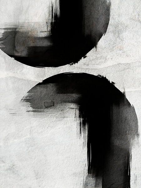 Japanse vormen organisch Japandi abstract modern van FRESH Fine Art