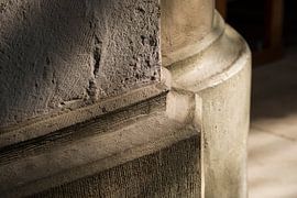 Stone pillar foot in Gothic church  by Tonko Oosterink