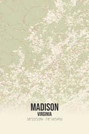 Vintage map of Madison (Virginia), USA. by Prints of Place