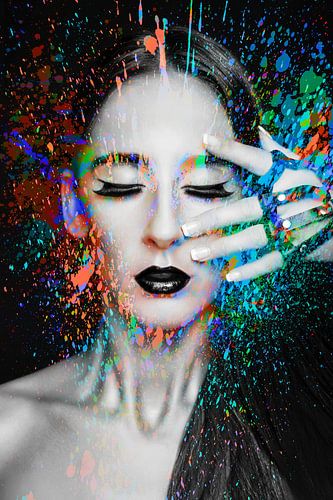 Vrouw met Verfspetters