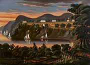 Thomas Chambers-Uitzicht op de rivier de Hudson op West Point van finemasterpiece thumbnail
