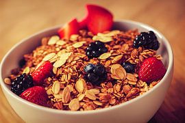 Schüssel Müsli mit Beeren, Illustration