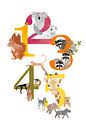 Educational cipher poster animals by Karin van der Vegt thumbnail