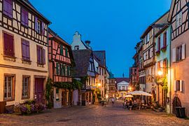 Riquewihr in Alsace in France in the evening by Werner Dieterich
