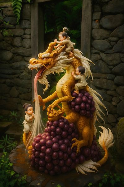 The Dragon and the Wine Children by INGO
