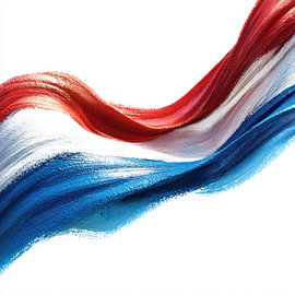 Dutch flag, modern and vibrant by Wilma Mesman