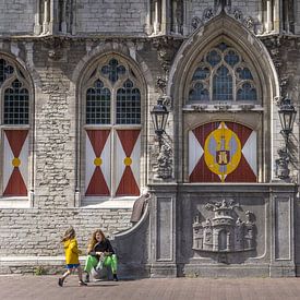 People in front of the old town hall of Middelburg Zeeland in the Netherlands by Bart Ros