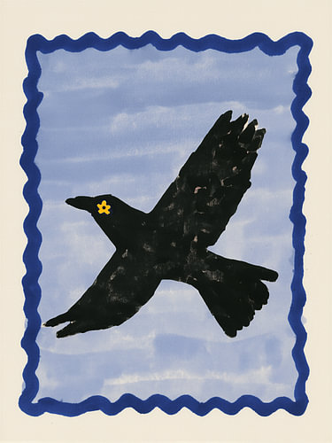 Fliegender Rabe