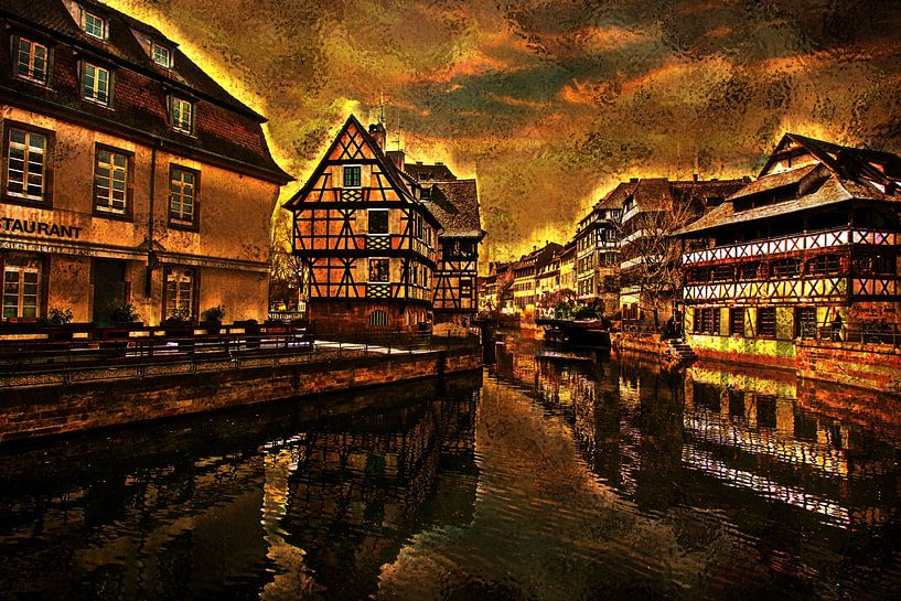 FRANCE : VUE DE LA MAISON TANNER&#039;S RESTAURANT - STASBOURG par Photoart-Naegele