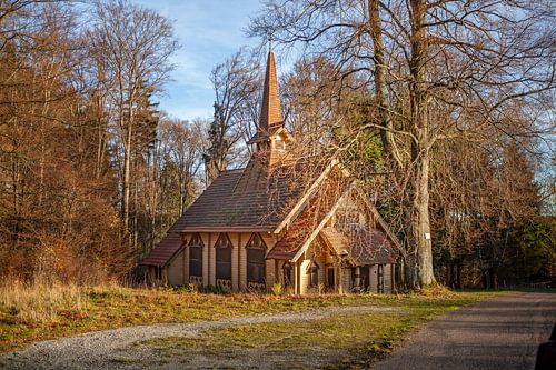 Die Stabkirche (Stiege) am Originalstandort (Albrechtshaus)