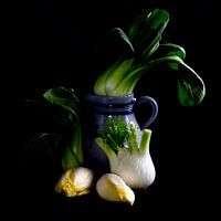 stilleven met groenten en keulse pot