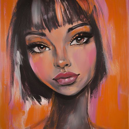 Orange, rose &amp ; noir