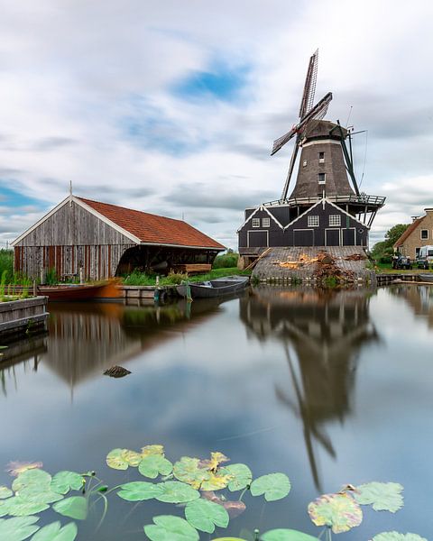 Mill de Rat in IJlst, Friesland by Marcel van den Bos