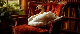 Le cygne élégant se détend sur Poster Art Shop