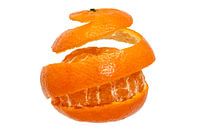 Tangerine peels off all around