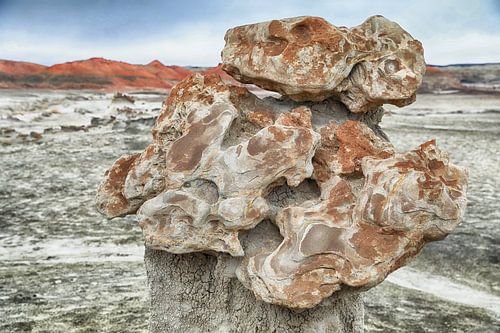 Bisti Badlands in de winter New Mexico, USA