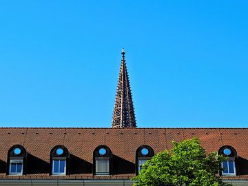 Toren van de kerk van Freiburg van Marc Lehmann