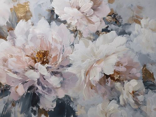 Fleurs abstraites au pastel