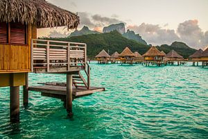 Ochtendgloren op Bora Bora van Ralf van de Veerdonk