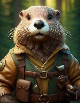 Houten Bever van Ted Decker