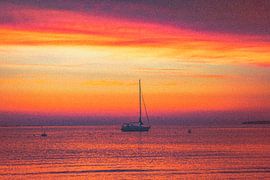 Sonnenaufgang am Meer von Heiko Westphalen