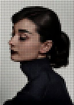 Audrey Hepburn in Style Dots von Gunawan RB