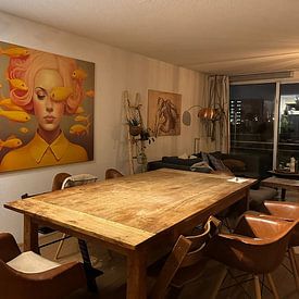Klantfoto: Orange van Mirjam Duizendstra, op canvas