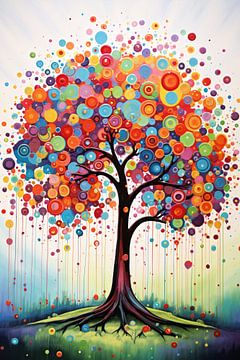 Kleurrijke Levensboom van De Muurdecoratie