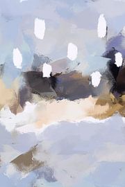 Abstract in koele kleuren van Carla Van Iersel