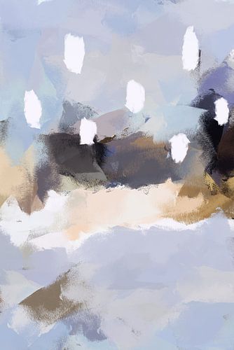 Abstract in koele kleuren