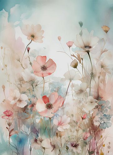 Klaproosjes in Romantisch Waterverf 2