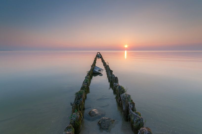 Zonsondergang Hindeloopen van Menno Bakker