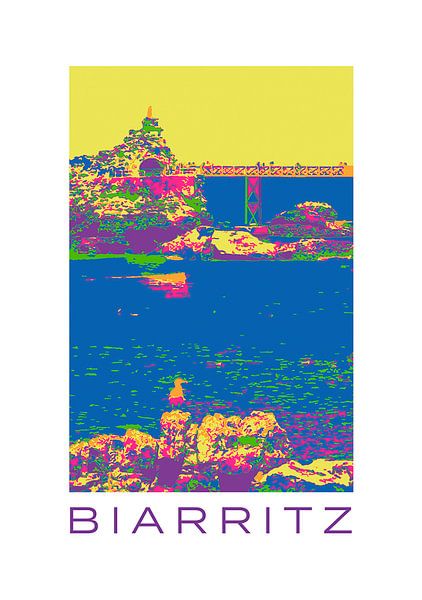 Biarritz - Popart von Birgit Wagner