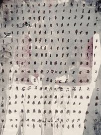 Modern abstract wit, grijs, bruin van Dina Dankers