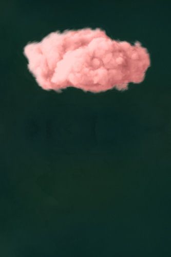 Pink Cloud on Emerald Green
